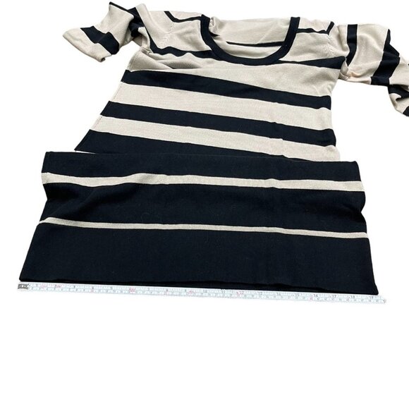 Calvin Klein Women’s Tan and Black Striped Half Sleeve Knit Mini Dress, Size M - Picture 12 of 15